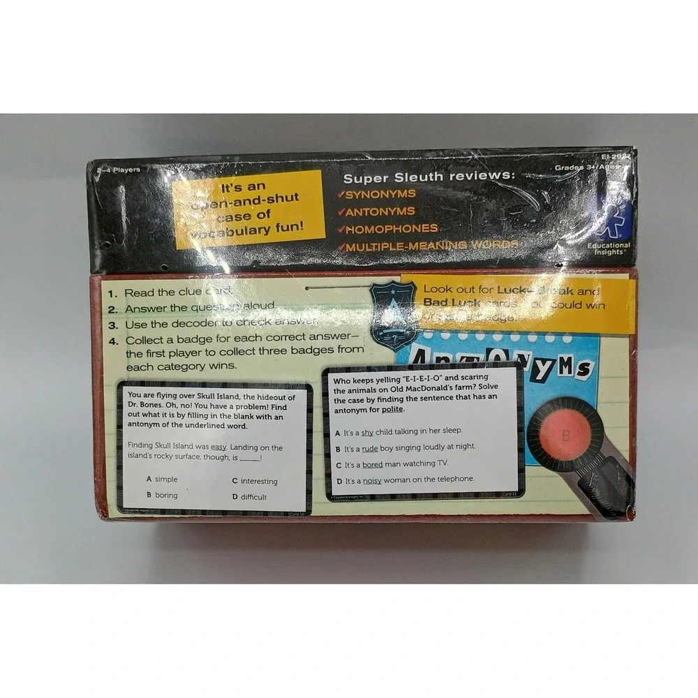 Super Sleuth Educational Insights Vocabulary Game Sealed